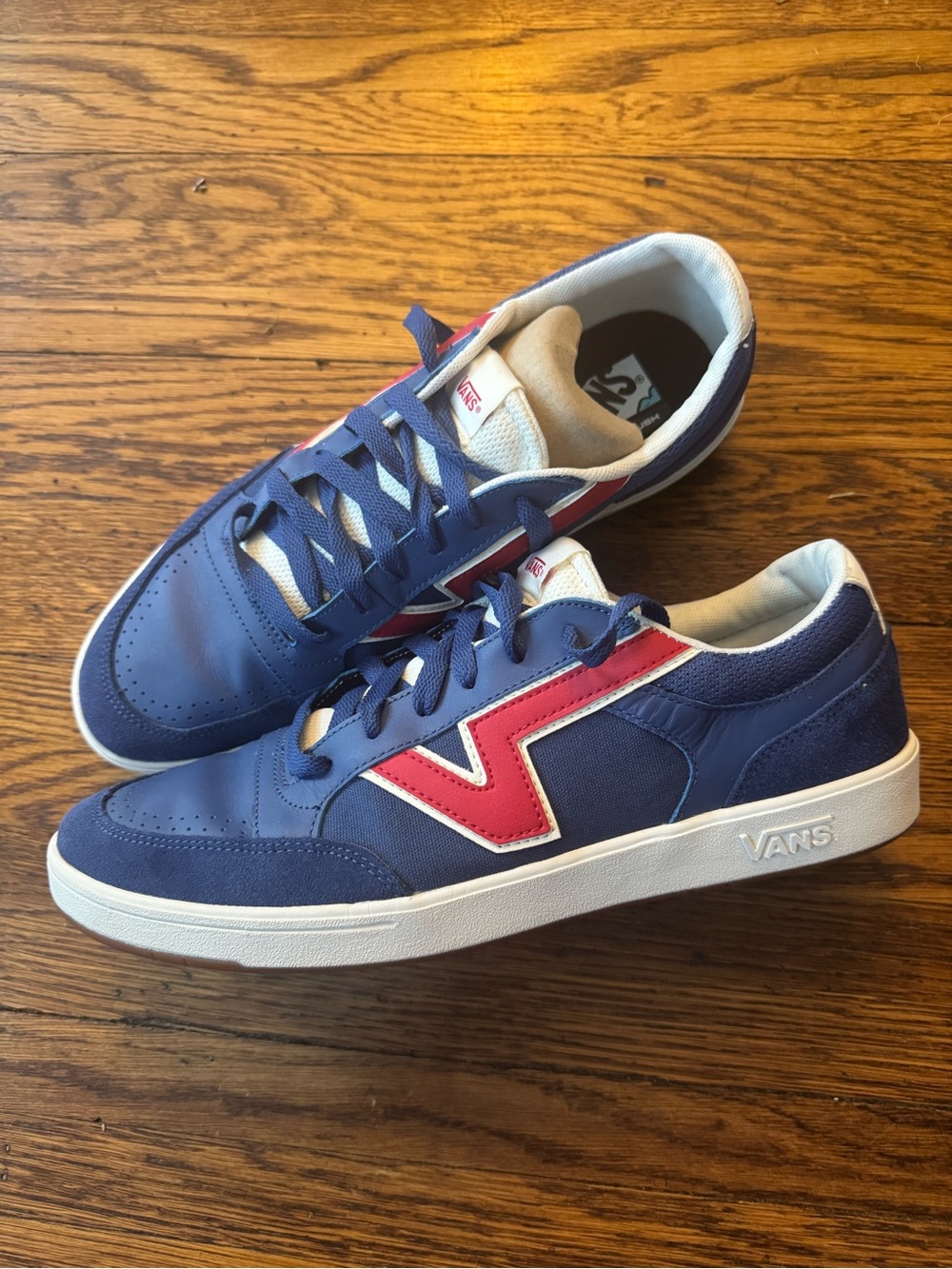 Vans Men’s Lowland CC Retro Sport Blue Red Skate Shoes Sneakers Size 13 US 
Vans